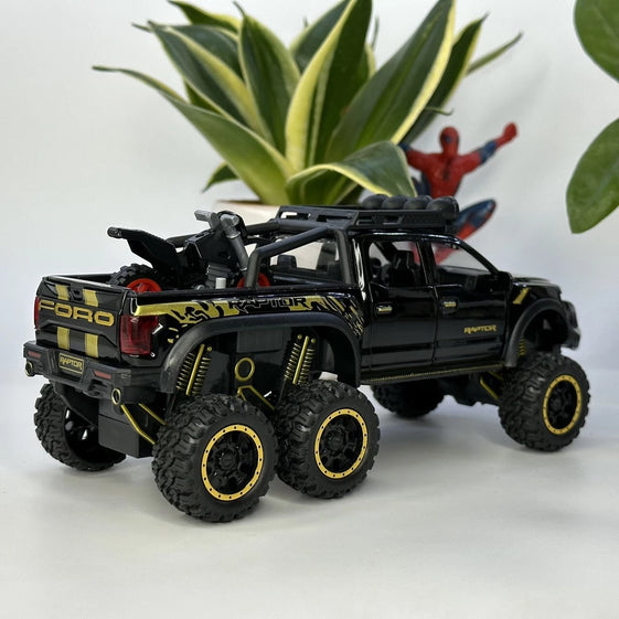 1:28 FORD F150 RAPTOR diecast alloy model car light and sound pull back