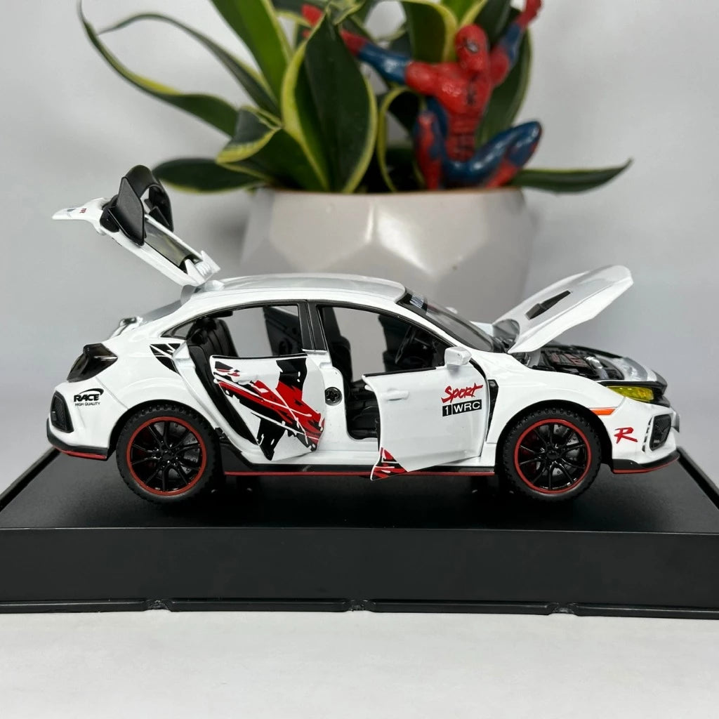 1:32 honda civic typR diecast alloy model door Openable light and sound