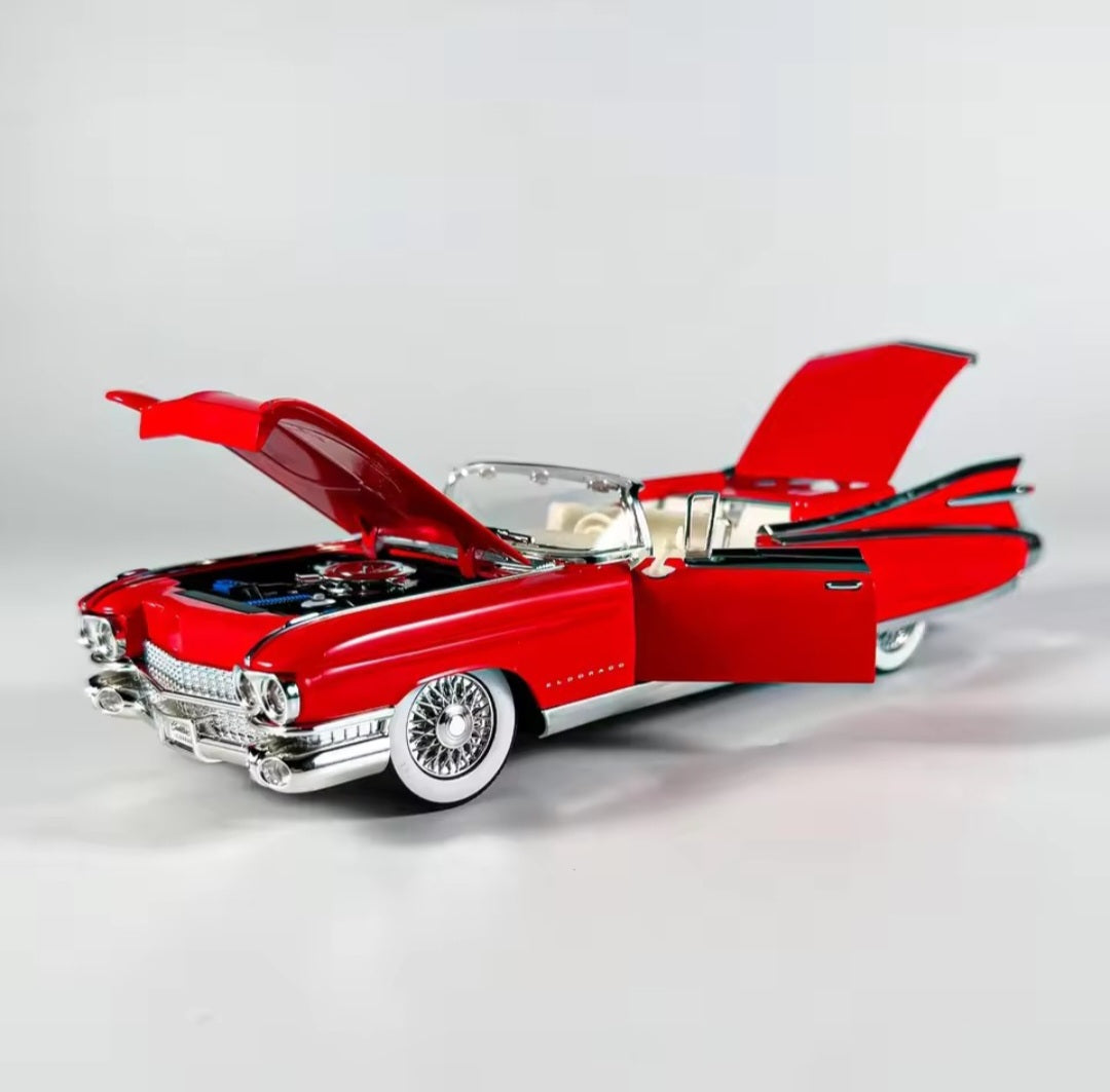 1/24 Cadillac Eldorado Biarritz 1959 Series 62 Luxury Classic Alloy Diecast Model Bookshelf Collection Ornaments Gift
