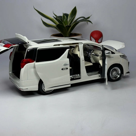 1:18 scale Diecast Toyota Alphard model Alloy car with automatic sliding rear door