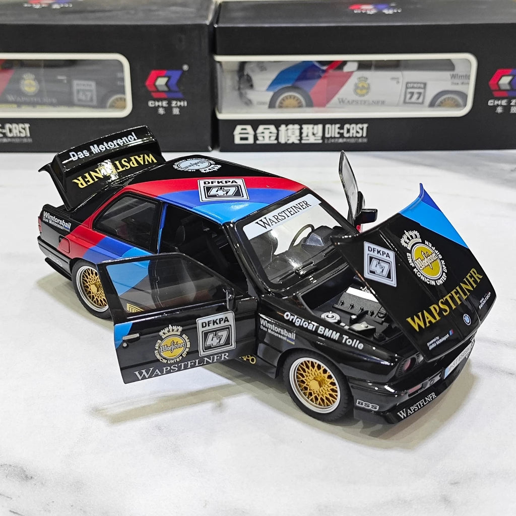 1:24 Alloy Diecast M3 760Li Toys Model Miniature Cars Rubber Tires with Light Sound Wheels Turned Vehicles