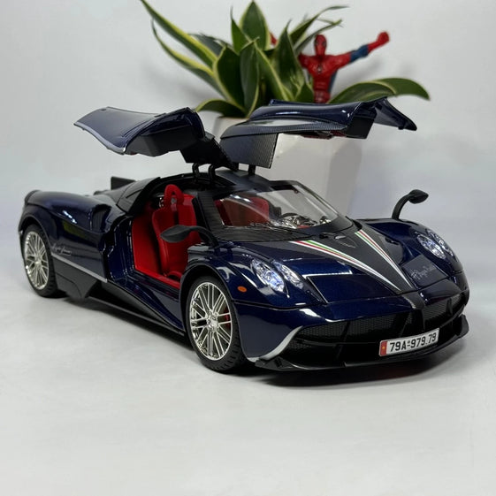1:18 Pagani Huayra Dinastia Racing Car Model Toy Sound & Light Shock Absorption Metal Diecast Vehicles Collection Boy Toys Gifts