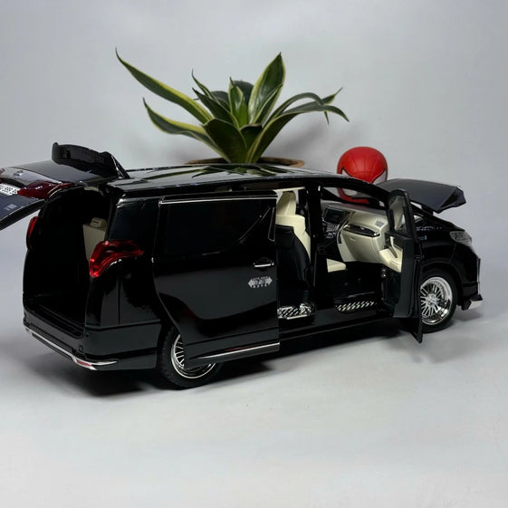 1:18 scale Diecast Toyota Alphard model Alloy car with automatic sliding rear door