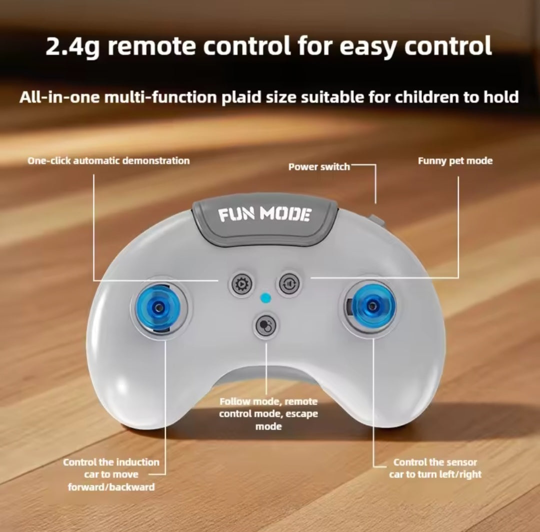 2.4G RC Drift Car Rechargeable Remote Control Stunt Vehicle with Lights & Sounds, Rotating Drift Racing Toy for Kids Indoor Gift