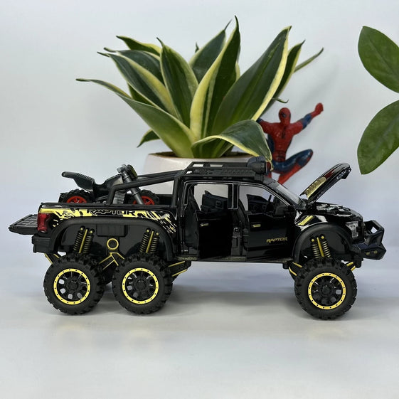 1:28 FORD F150 RAPTOR diecast alloy model car light and sound pull back