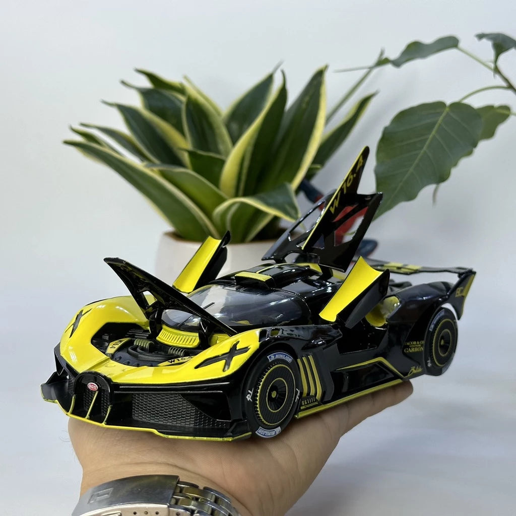 1:24 𝐁𝐮𝐠𝐚𝐭𝐭𝐢 𝐁𝐨𝐥𝐢𝐝𝐞 diecast alloy model car light and sound