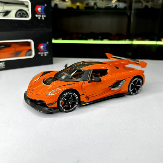1:24 Diecast  Jesko alloy car model light and sound