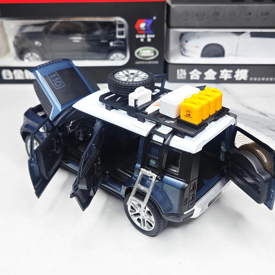 1:24 Land Rover Defender With Tools Alloy Diecasts & Toy Vehicles Toy Car Model Sound and light Collection
