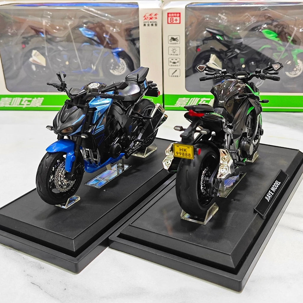 Kawasaki Z1000 model 1:12 scale large displacement model car with base and lights and sound