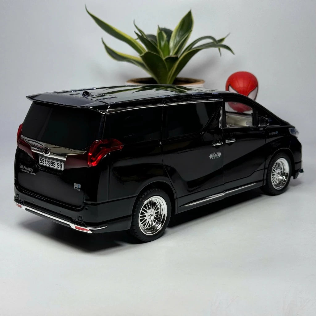 1:18 scale Diecast Toyota Alphard model Alloy car with automatic sliding rear door