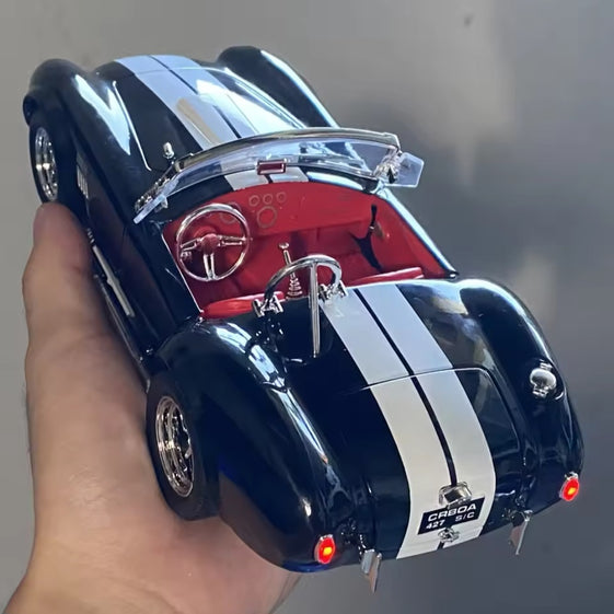 1:24 NEW Ford Shelby Cobra 427 Alloy Scale Car Model Diecast Metal Sound＆Light Children Toy Car Vehicles Gifts