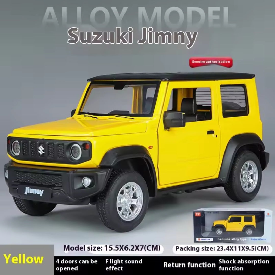 1:24 suzuki Jimny off road SUV Alloy Diecast Model Vehicle Light & sound Display Hobby