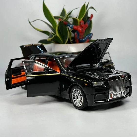 1:18 Rolls Royce Phantom luxury car alloy diecast metal model sound and light pullback car