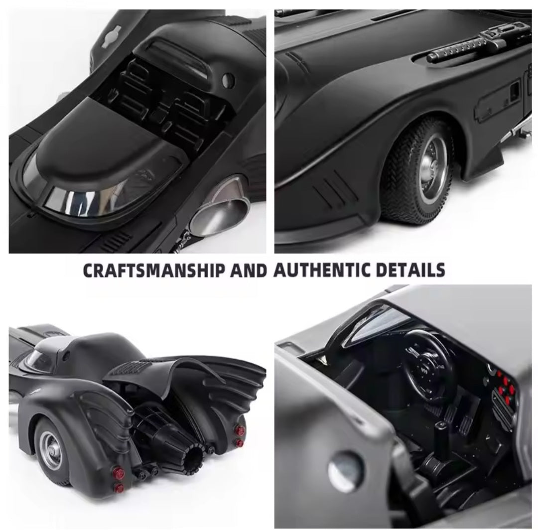 1:18 1989 Batmobile Classic Emotional Chariot Series Alloy Diecast Metal Model Car Sound And Light