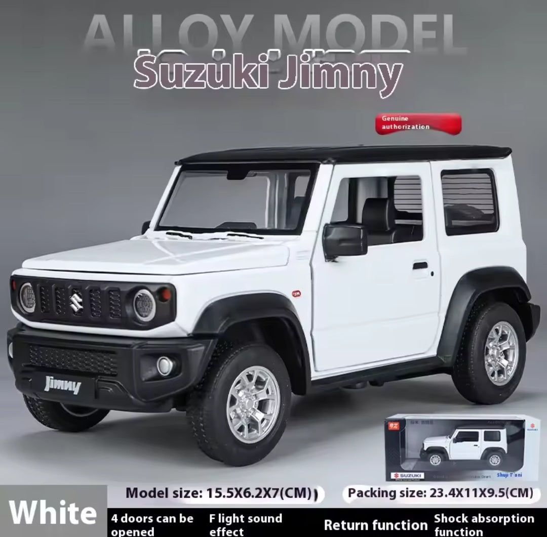 1:24 suzuki Jimny off road SUV Alloy Diecast Model Vehicle Light & sound Display Hobby