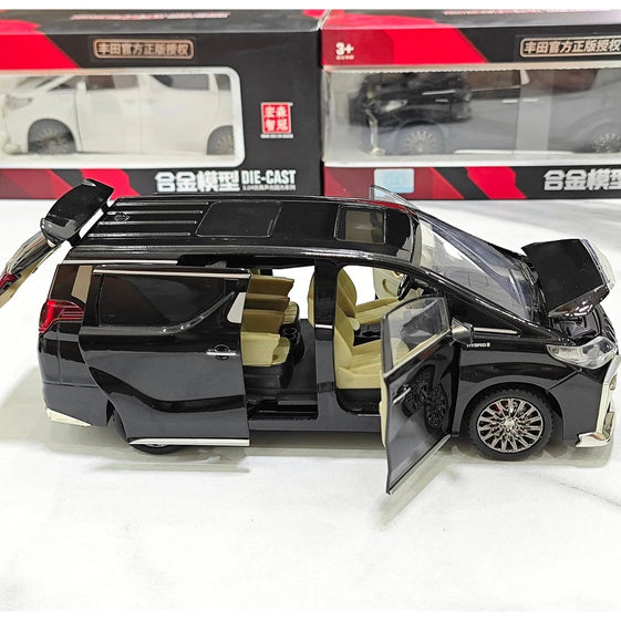 1:24 Toyota Alphard Key Control Alloy Model Car Toy Diecasts Metal Casting Sound and Light Car Toys For Children Vehicle