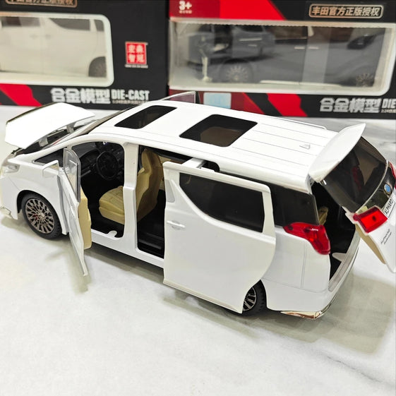 1:24 Toyota Alphard Key Control Alloy Model Car Toy Diecasts Metal Casting Sound and Light Car Toys For Children Vehicle