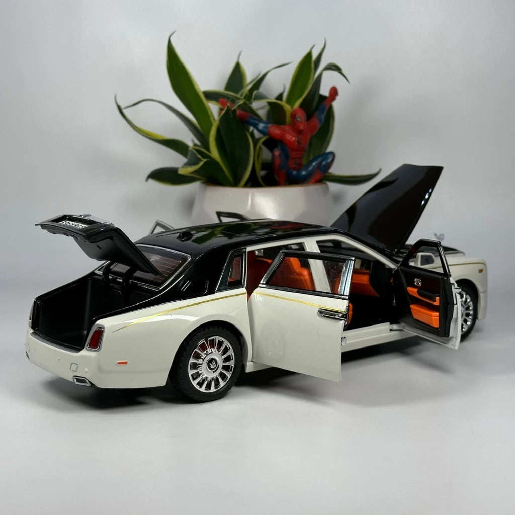 1:18 Rolls Royce Phantom luxury car alloy diecast metal model sound and light pullback car
