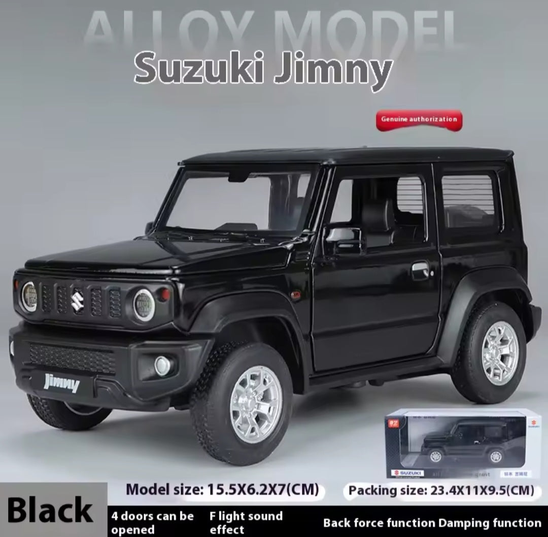 1:24 suzuki Jimny off road SUV Alloy Diecast Model Vehicle Light & sound Display Hobby