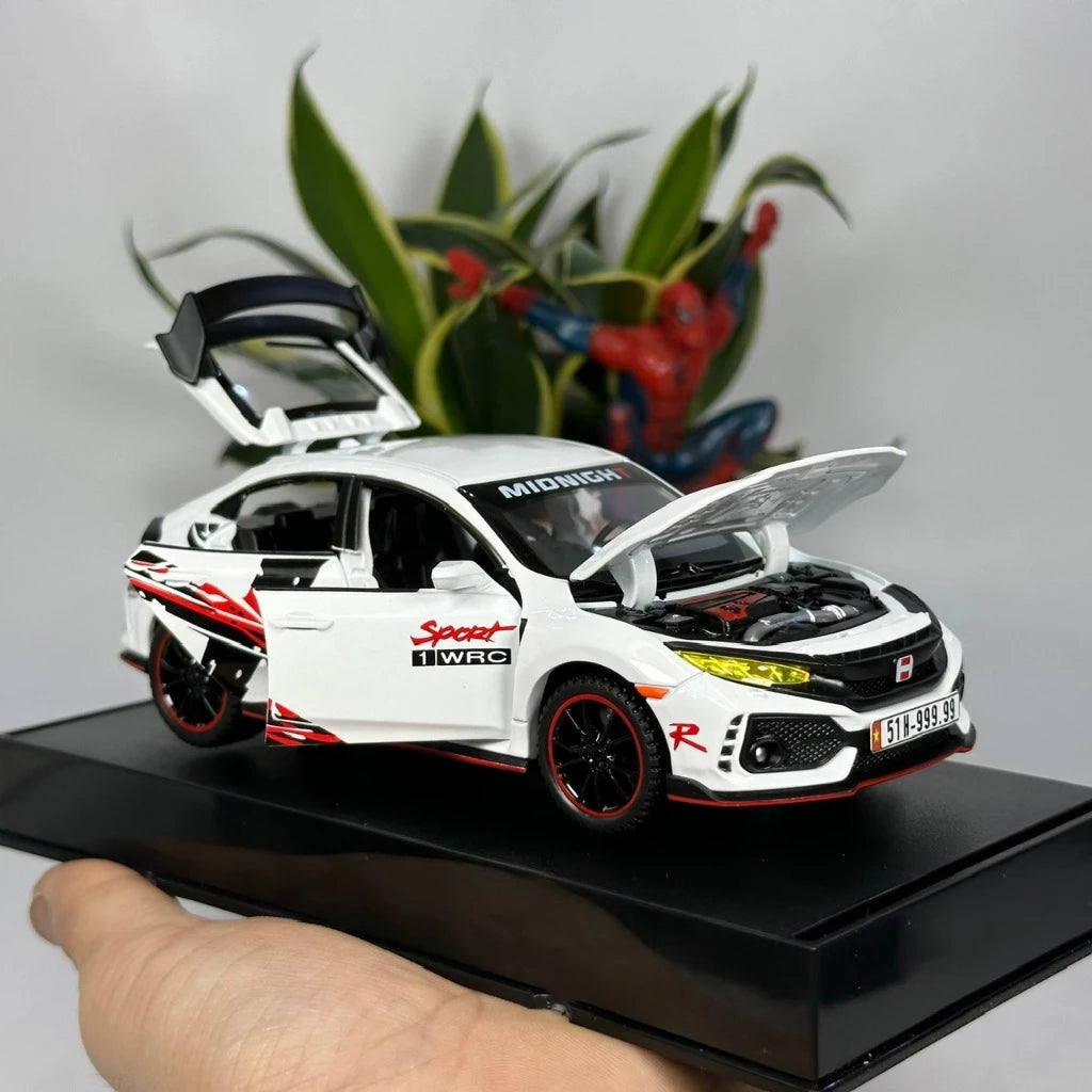 1:32 honda civic typR diecast alloy model door Openable light and sound