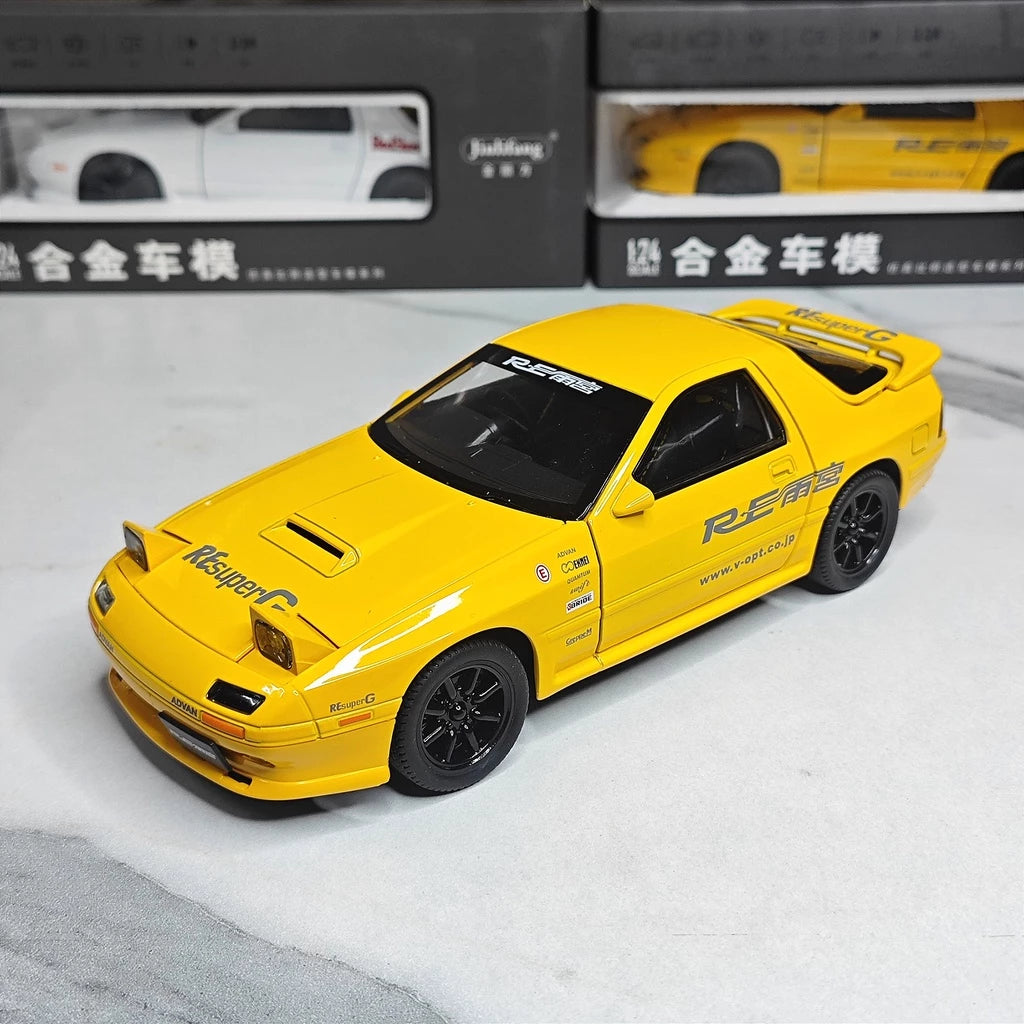 1:24 mazda RX7 diecast alloy model car light and sound