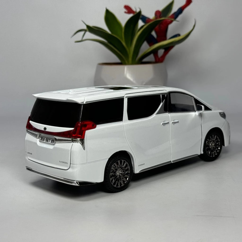 1:24 Lexus LM300 remote key MPV Alloy Car Model Diecast sound light