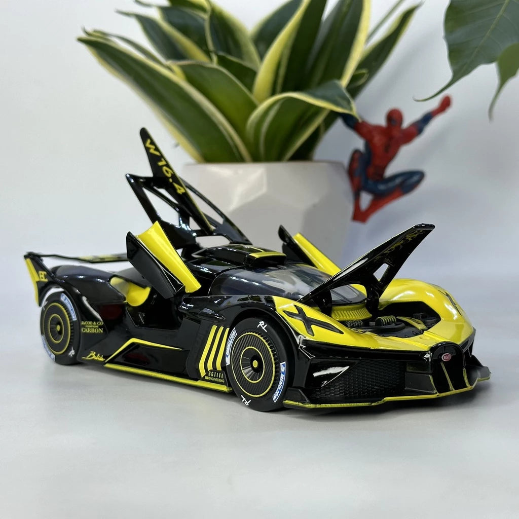 1:24 𝐁𝐮𝐠𝐚𝐭𝐭𝐢 𝐁𝐨𝐥𝐢𝐝𝐞 diecast alloy model car light and sound