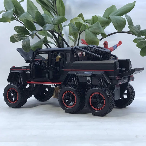 1:24 Mercedes Benz AMG G63 6x6 Large Off-road Vehicle SUV Alloy Model Car Diecast Simulation Sound Light Toys Car