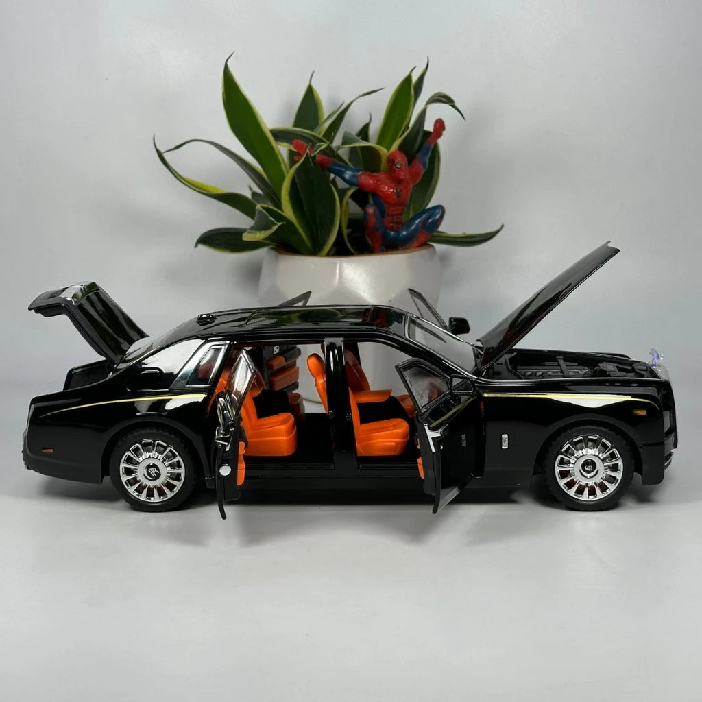 1:18 Rolls Royce Phantom luxury car alloy diecast metal model sound and light pullback car