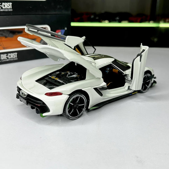 1:24 Diecast  Jesko alloy car model light and sound