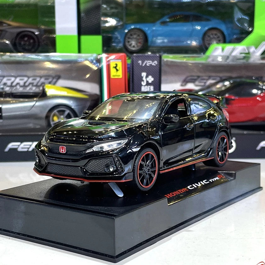 1:32 honda civic typR diecast alloy model light and sound with stand