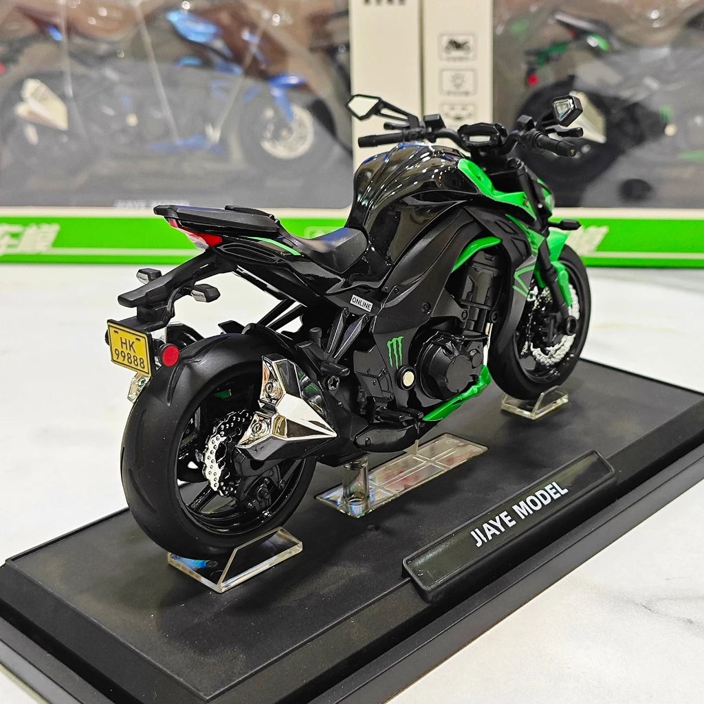 Kawasaki Z1000 model 1:12 scale large displacement model car with base and lights and sound