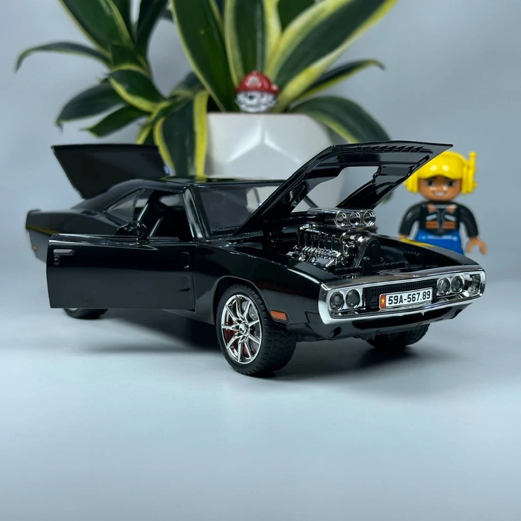 1:24 dodge charger 1970 Diecast alloy metal car light sound