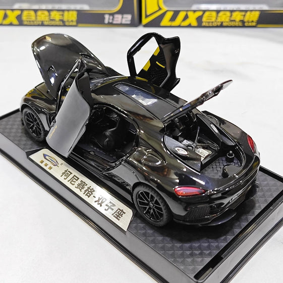 1:32 Gemera GT Super Sports Car Alloy Diecast Model Sound & Light Pull Back Toy Collection Of Hobby Decorative