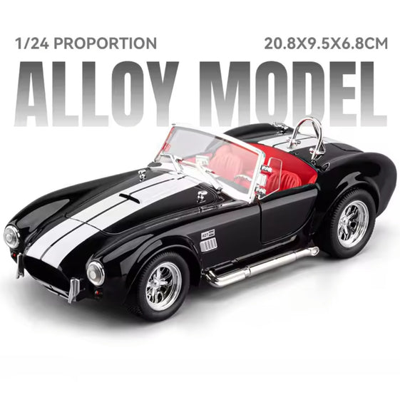 1:24 NEW Ford Shelby Cobra 427 Alloy Scale Car Model Diecast Metal Sound＆Light Children Toy Car Vehicles Gifts