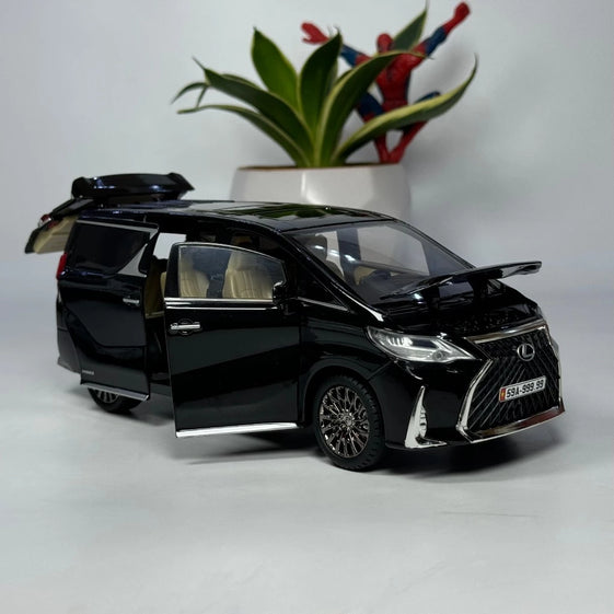 1:24 Lexus LM300 remote key MPV Alloy Car Model Diecast sound light
