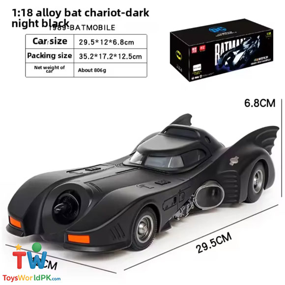 1:18 1989 Batmobile Classic Diecast Car Alloy Model
