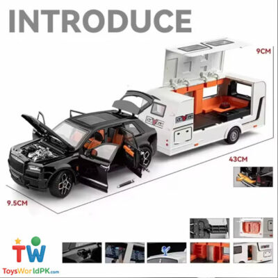 120 Cullinan SUV Diecast Alloy Trailer RV Car Model