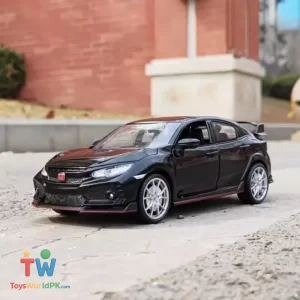 1:24 HONDA CIVIC TYPE R Alloy Sports Car Model Diecast Toy Racing Car Model Sound and Light