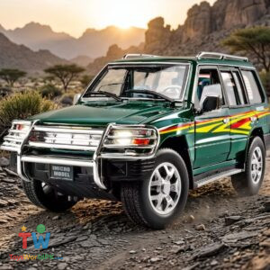 1:18 Pajero SUV Alloy Scale Car Model Diecast Metal Miniature Model Car Sound&Light