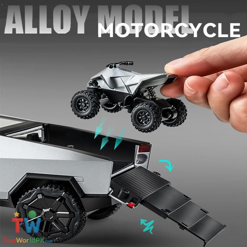 1/32 Pickup Truck Trailer RV Model Kit,Suitable for Tesla Cyber truck, Camping RVs,and Off-Road Vehicles, Metal Alloy Die Cast,with Truck Simulation Sound and Light - Image 13