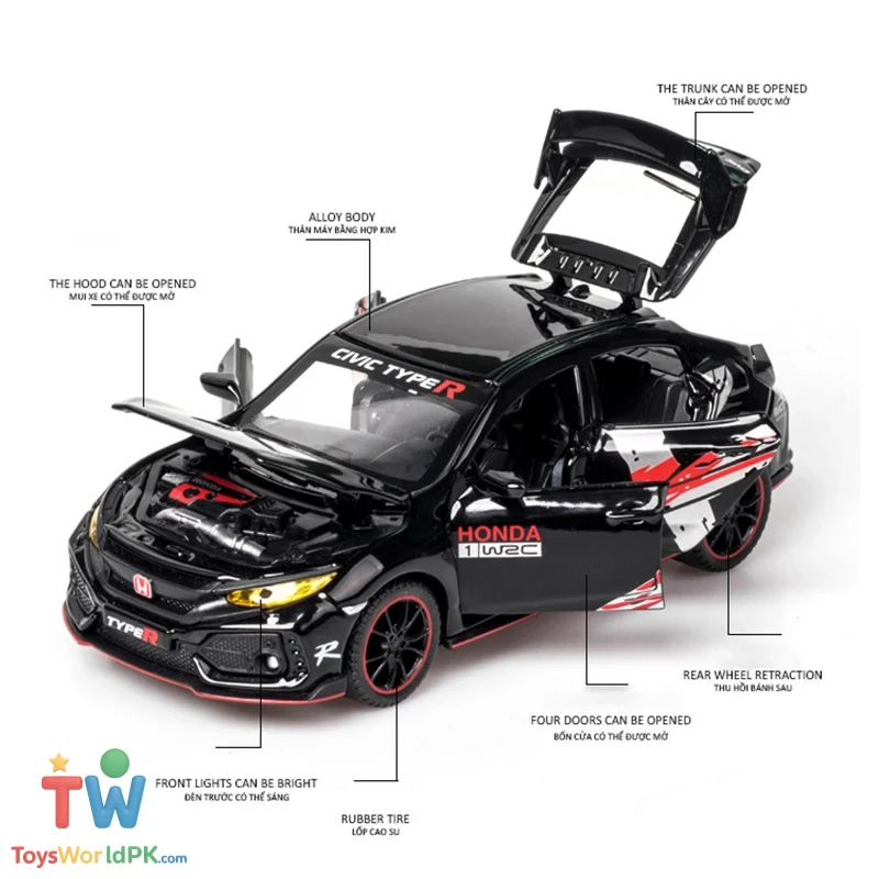 1:32 HONDA CIVIC TYPE R LIMITED EDITION Toy Car Metal Toy Diecasts & Toy Vehicles Car Model High Simulation Car Toys For Boy - Image 12