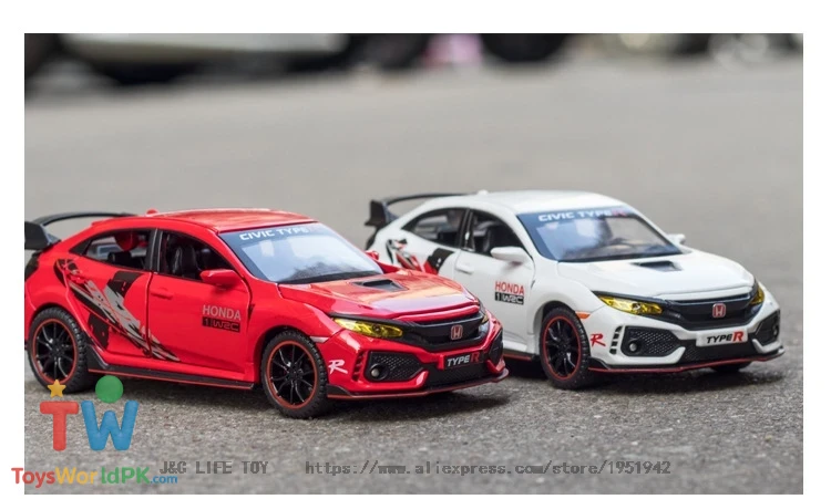 1:32 HONDA CIVIC TYPE R LIMITED EDITION Toy Car Metal Toy Diecasts & Toy Vehicles Car Model High Simulation Car Toys For Boy - Image 5