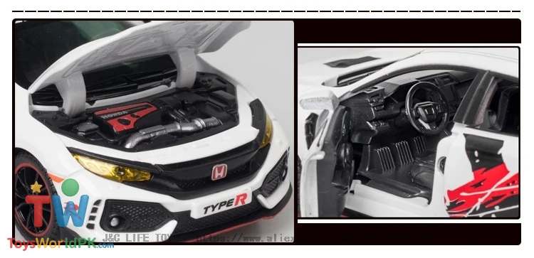 1:32 HONDA CIVIC TYPE R LIMITED EDITION Toy Car Metal Toy Diecasts & Toy Vehicles Car Model High Simulation Car Toys For Boy - Image 9
