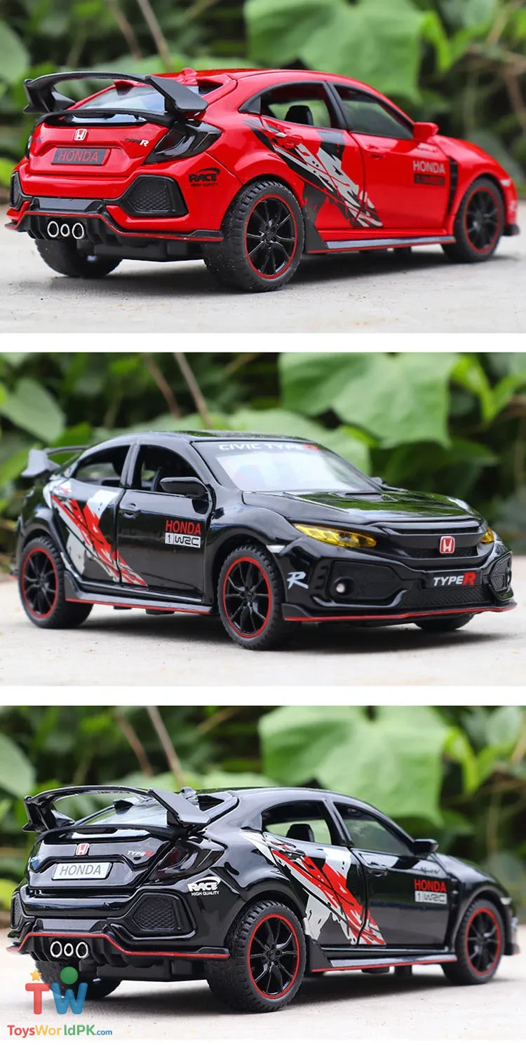 1:32 HONDA CIVIC TYPE R LIMITED EDITION Toy Car Metal Toy Diecasts & Toy Vehicles Car Model High Simulation Car Toys For Boy - Image 2