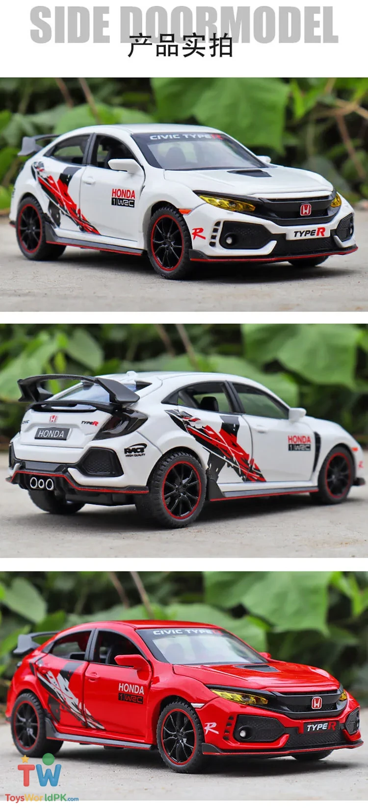 1:32 HONDA CIVIC TYPE R LIMITED EDITION Toy Car Metal Toy Diecasts & Toy Vehicles Car Model High Simulation Car Toys For Boy - Image 3