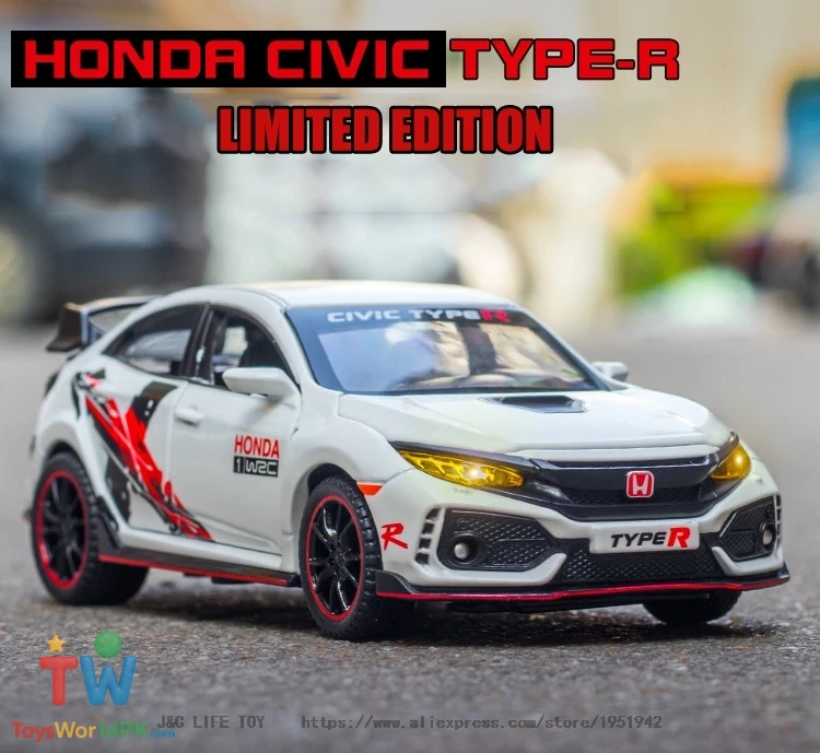 1:32 HONDA CIVIC TYPE R LIMITED EDITION Toy Car Metal Toy Diecasts & Toy Vehicles Car Model High Simulation Car Toys For Boy - Image 10