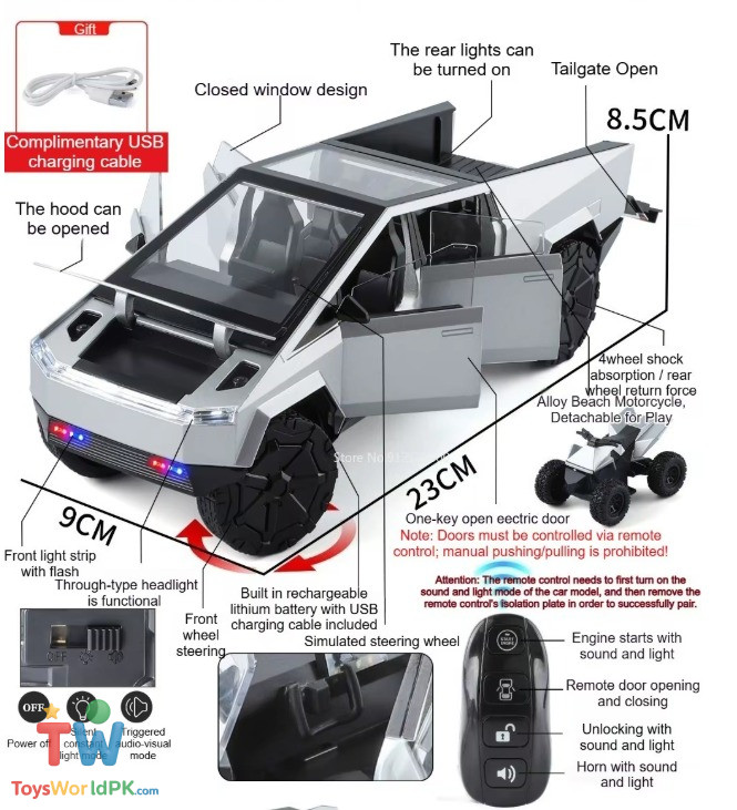 1:24 Scale Cyber Pickup S680 Model Toy Car Remote Control - Image 2