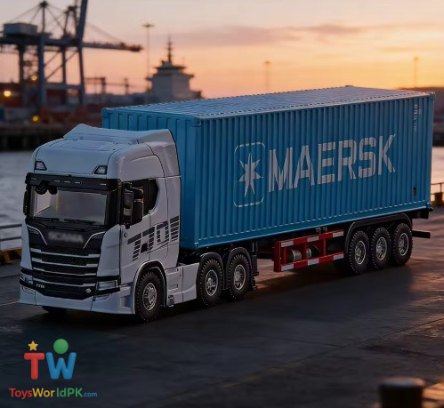 1:50 Scale Scania Container Truck Alloy Engineering Vehicle Simulation Large - Image 2