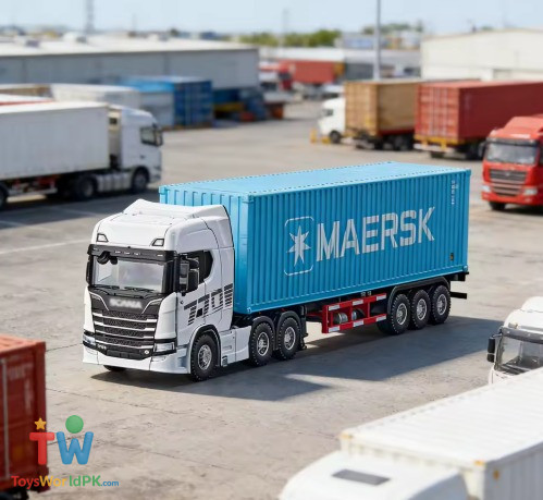 1:50 Scale Scania Container Truck Alloy Engineering Vehicle Simulation Large - Image 3